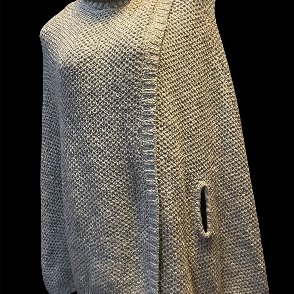 Soft Surroundings Textured Gray Poncho